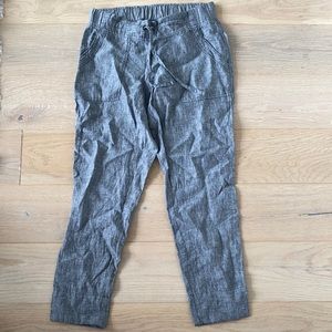 Athleta Cabo Grey Linen Pants